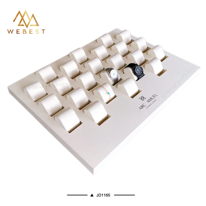 Webest большой лоток для ювелирных изделий Бархатная подушка часов органайзер демонстрационный