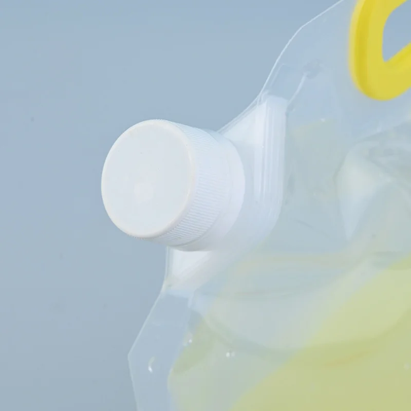 Custom 2L,3L,4L,5L Camping Spout kangen 5 liter Plastic Water Bag With Cap and Cut Handle