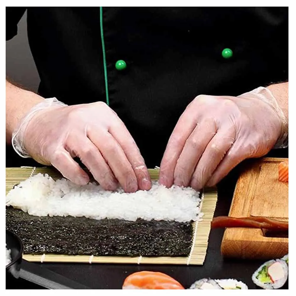 Disposable Vinyl Synthetic Exam Gloves Cleaning PVC Hand Gloves Powder Free Latex Free For Household Food Safe Hairdressing Pets