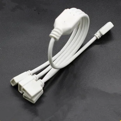 5050 single color led strip light welding free butt joint cable wire controller adapter 4pin 1 female to 4 female