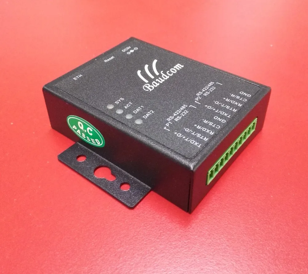  Устройство работающее от прикуривателя с 2 портами RS232 RS422 RS485 серийный для Ethernet конвертер (BD-2RS232-ETH)