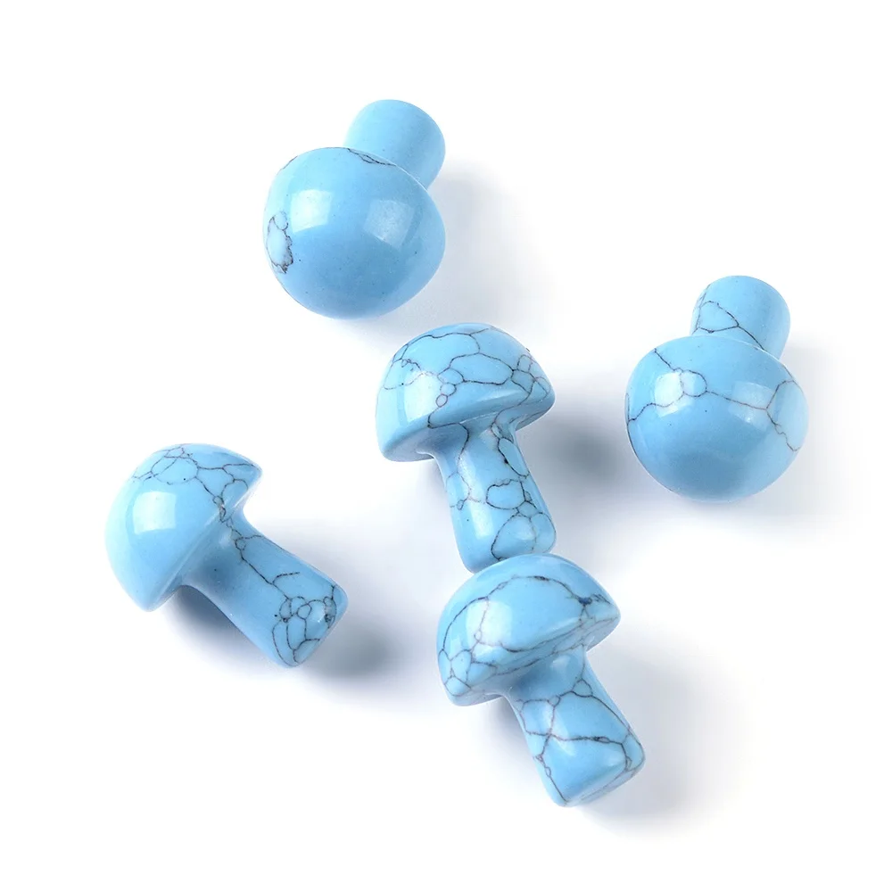 Cliobeads Mushroom Shape Tiger Eye Amethyst Turquoise Healing Stones And Crystals Gem Stone Crafts For Home Decoration