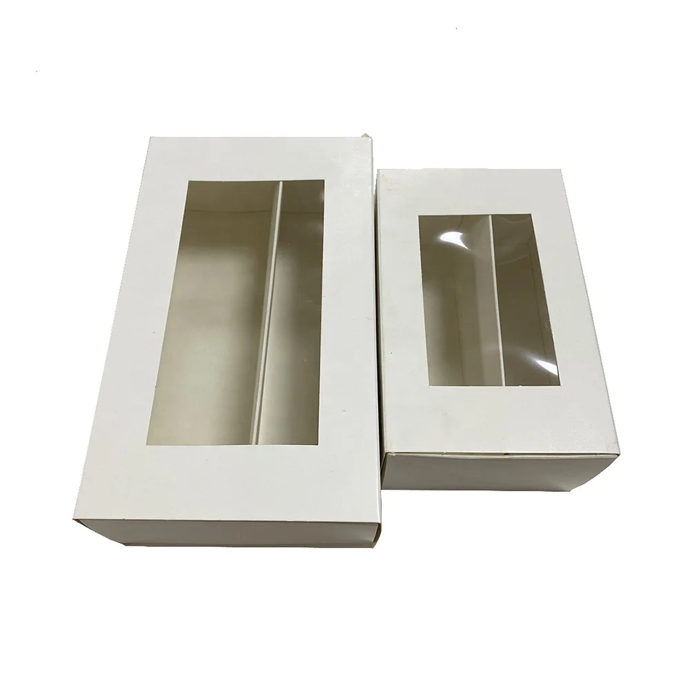 Paper Macaron Cake Boxes Gift Burger box For Food Brown Kraft Bakery With Window Pastry Box