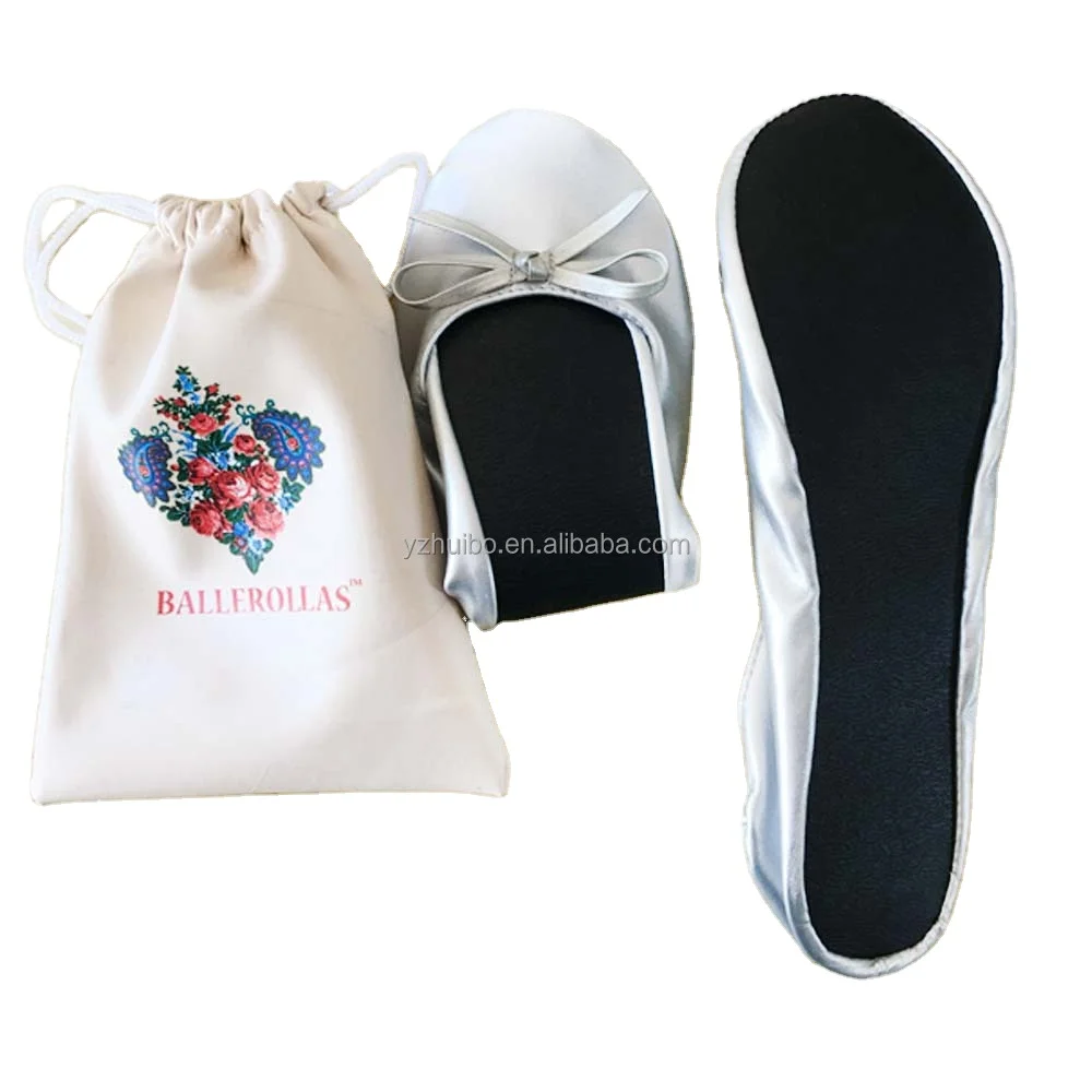 Подарок на свадьбу, Женская Складная портативная балетная обувь на плоской подошве с сумкой для обуви