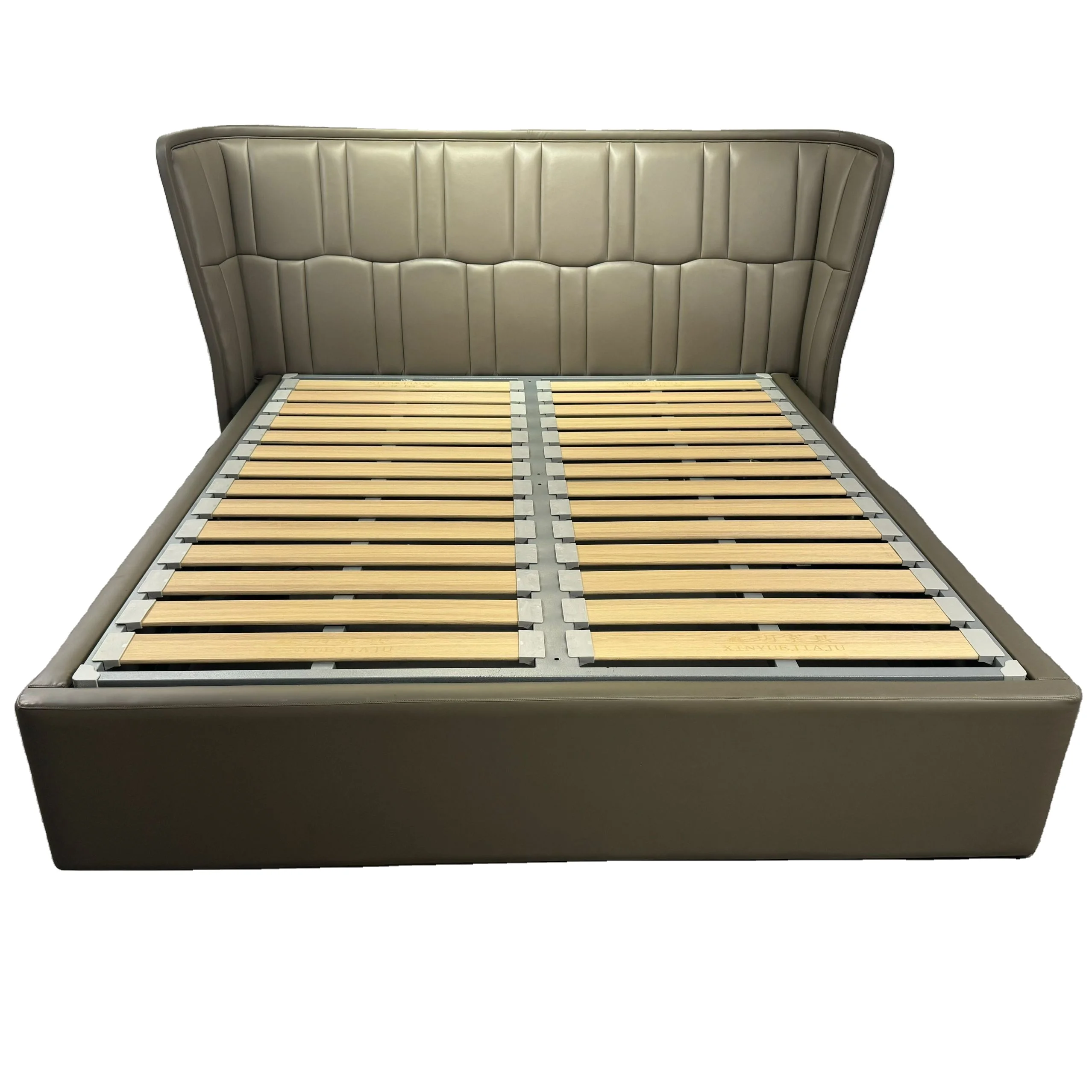High quality upgrade queen king customized  size  poplar  slatted bed frame for bed platform base