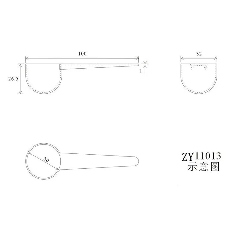 7.5g 15ml mini white plastic pp milk powder coffee tea mask cream round spoon medicine liquid spoon long handle