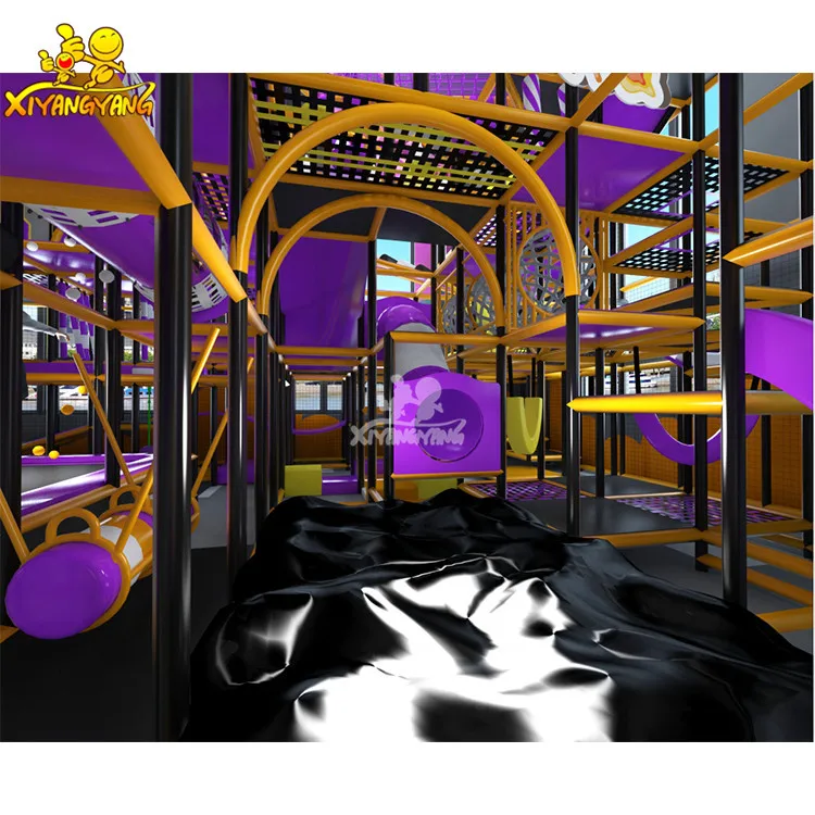 Xiyangyang fun big slide Volcano climbing and screen interaction commercial equipment indoor playground for kids