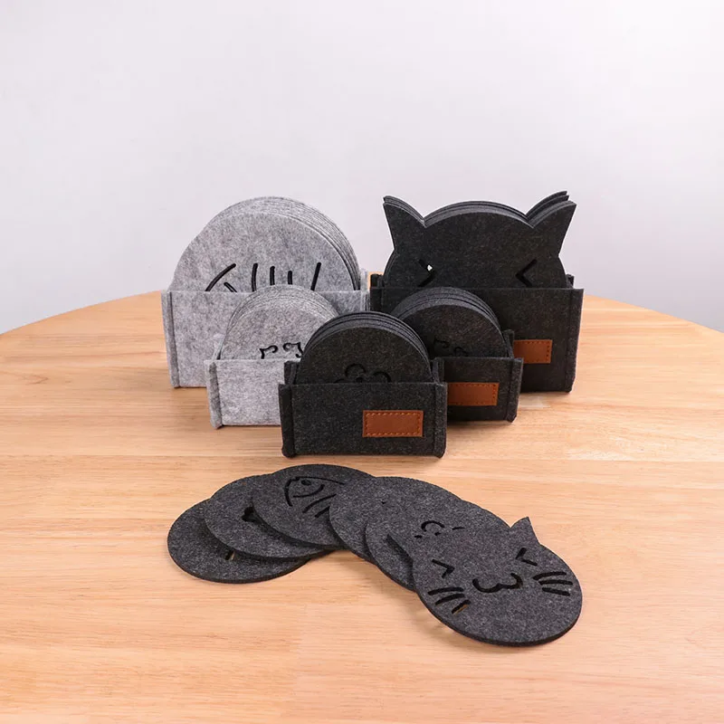 Kitchen Accessories  Dinnerware Custom felt cup mat tableware desktop decoration mat