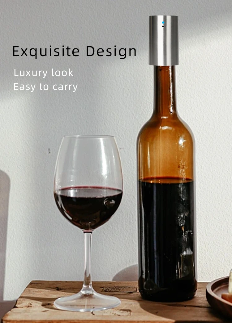 Personalized Logo Electric Wine Save Machine Gifts Wine Preserver Automatic Vacuum Stopper