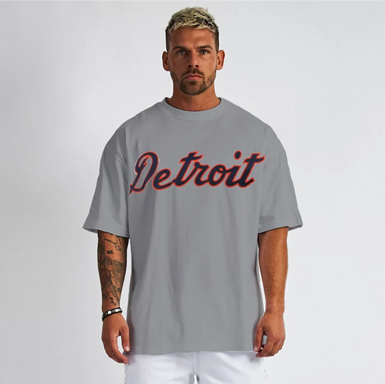 Custom graphic printing 100% cotton plus size detroit tigers baseball t shirt for man