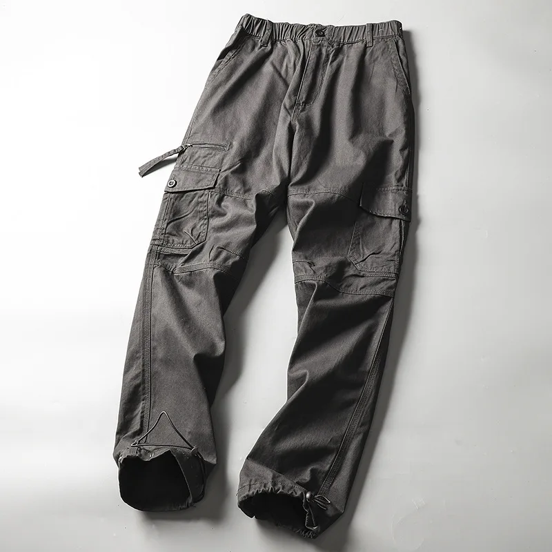 Men Casual Cargo Pants Solid Sweatpants Pockets Jogging Blank Track Custom Sweatpants Trousers For Men Cargo Pants