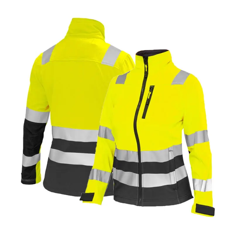 Road Safety Jacket High Visibility Work Wear Waterproof Reflective Winter Security Jacket
