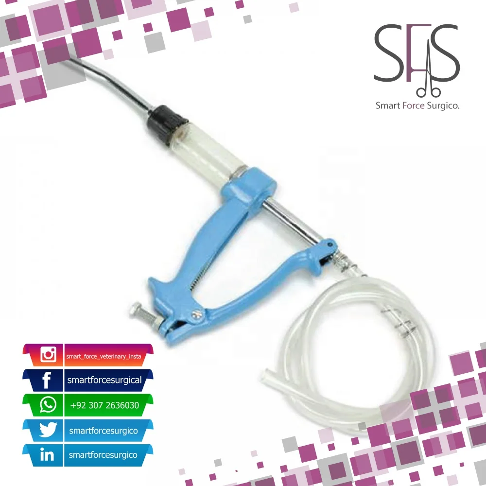 Automatic Drenching Gun Syringe, Veterinary Cattle Vaccine Drencher Premium Quality Instruments for Animals Care