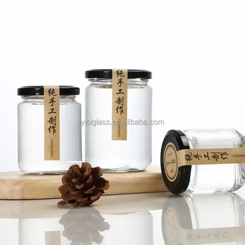 150ml 250ml 300ml 500ml 750ml Empty Glass Honey jar Jam Jars With Lids