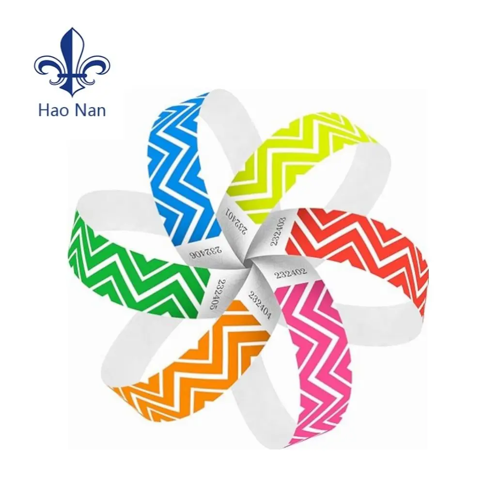 Festival Paper Wristbands Custom Logo Tyvek Bracelet Promotional Wrist Bands for Events Concert Festival Admission Party
