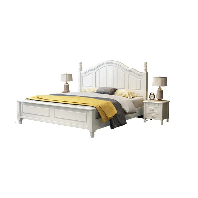 Modern Design Solid Wood Bedroom Furniture Set Wooden Beds With Storage