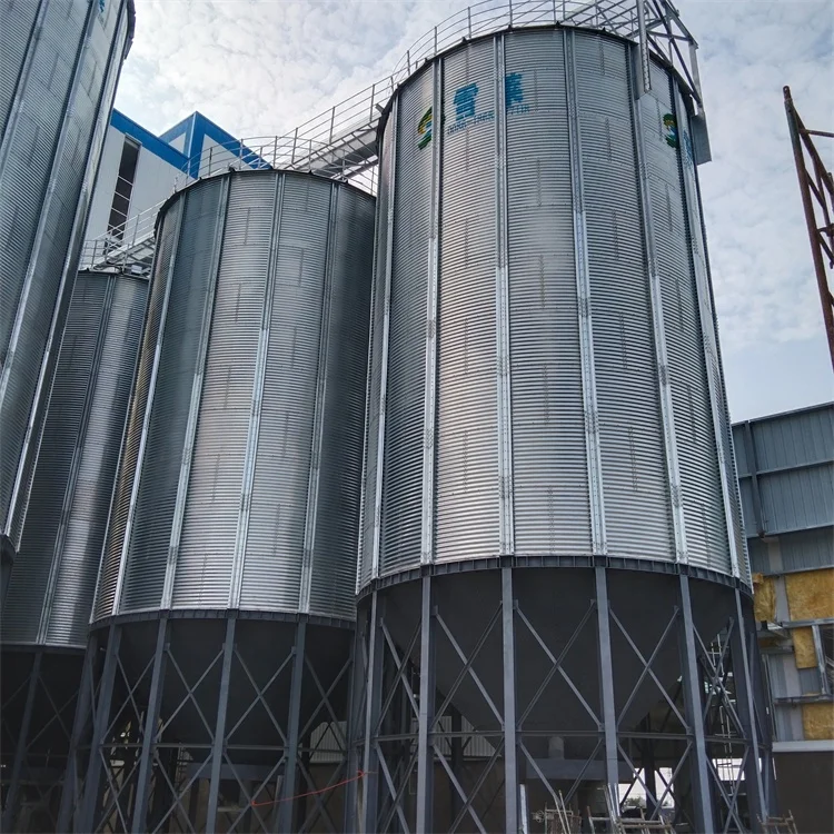 Горячеоцинкованные стальные зерновые бункеры для хранения фермы пшеницы