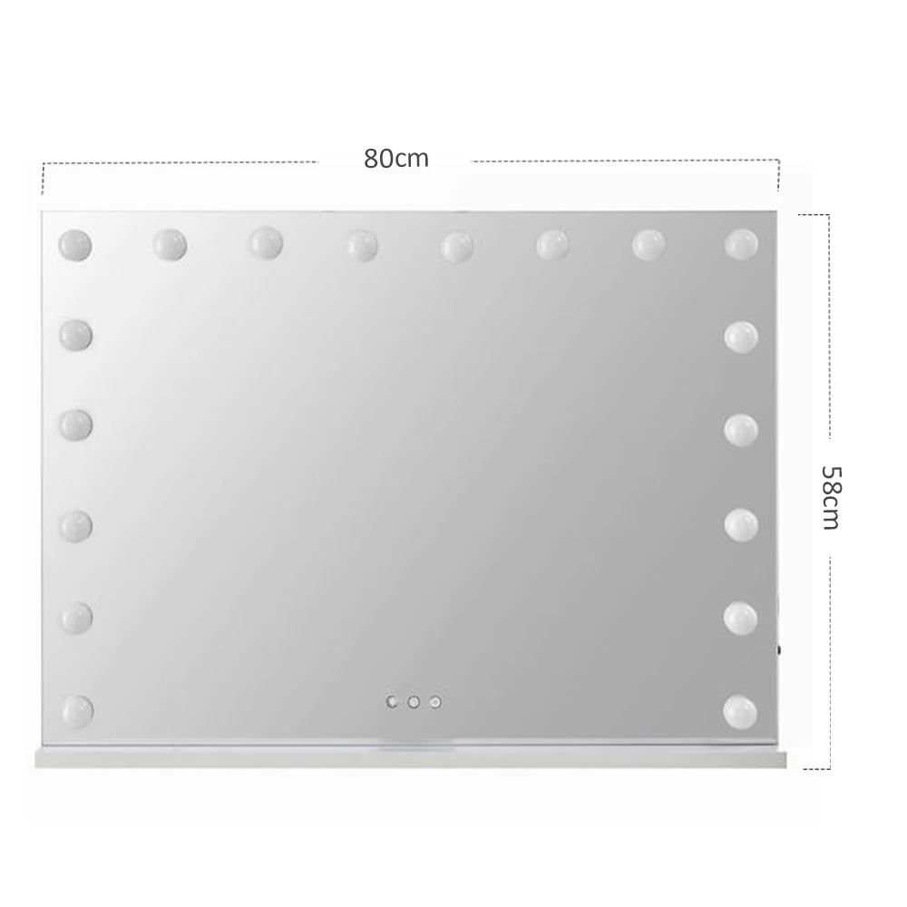 Vanity Light Cosmetic Mirror 18 Bulbs Smart Illuminated Hollywood Led Light Makeup Vanity Mirror