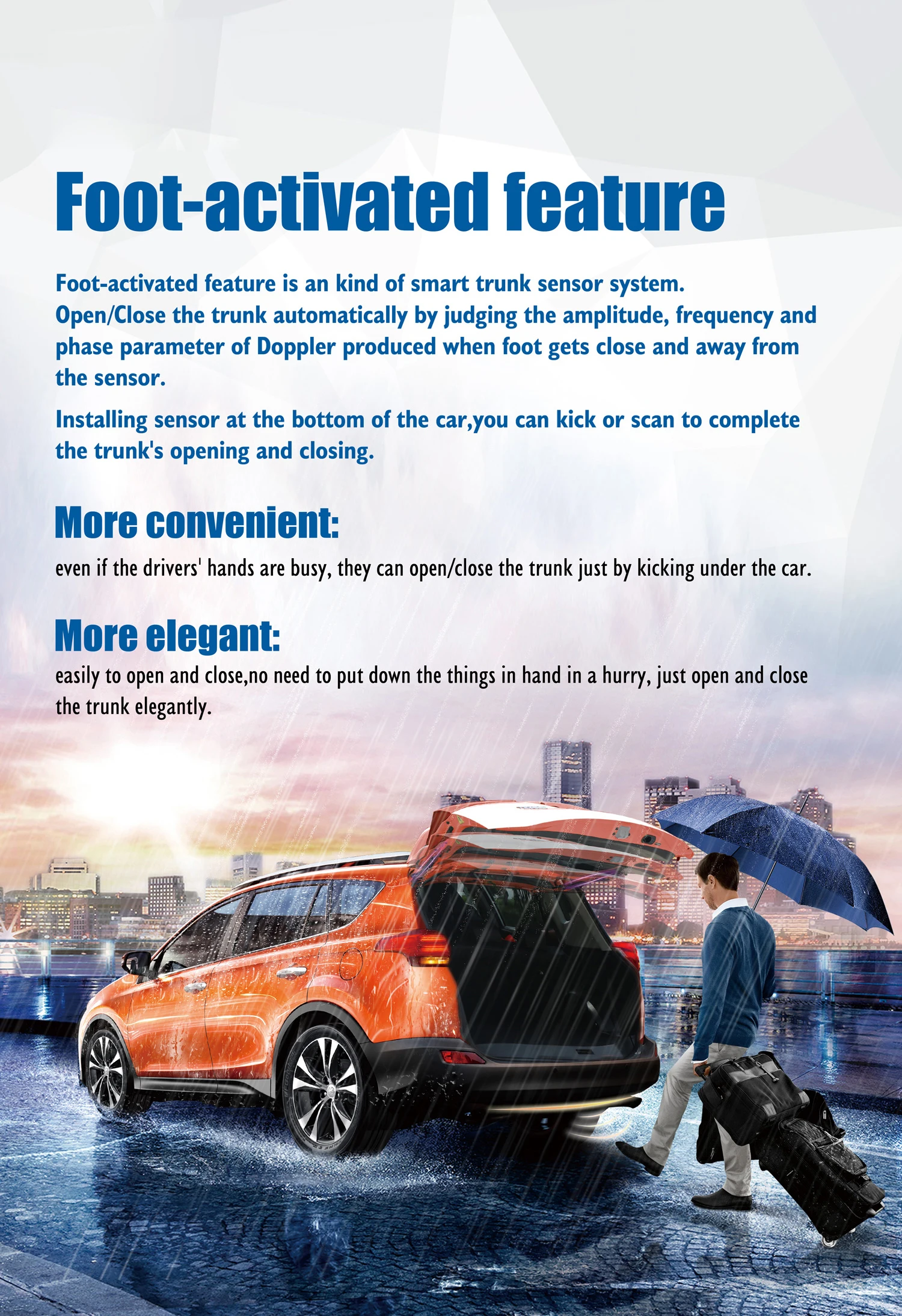 Электронный ножной датчик Guangzhou Changyi для электрического подъемника задней двери