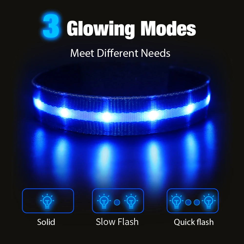 Battery Operated Decoration Accessories Equipment LED Flashing Horse Leg Collar Horse Breastplate