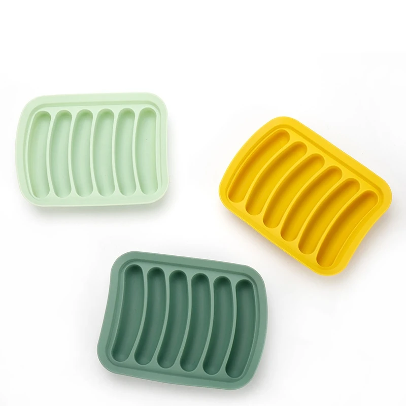 OEM Factory 6 Cavity Sausages Mold Silicone Diy Hot Dog Making Mould Household Sausages Baking Tools