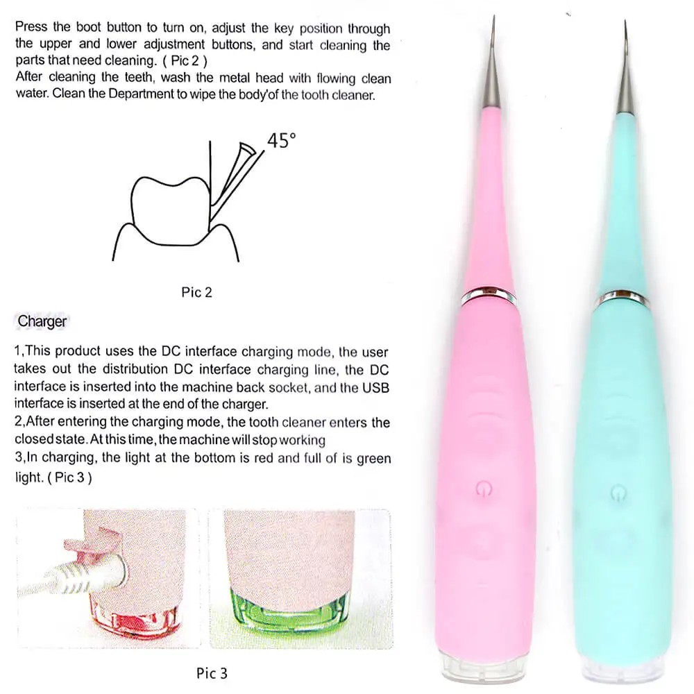 Ultrasonic Teeth Deep Cleaning Waterproof Personal Care Teeth Whitening Machine Plaque Remover For Dental Teeth Cleaning Kit