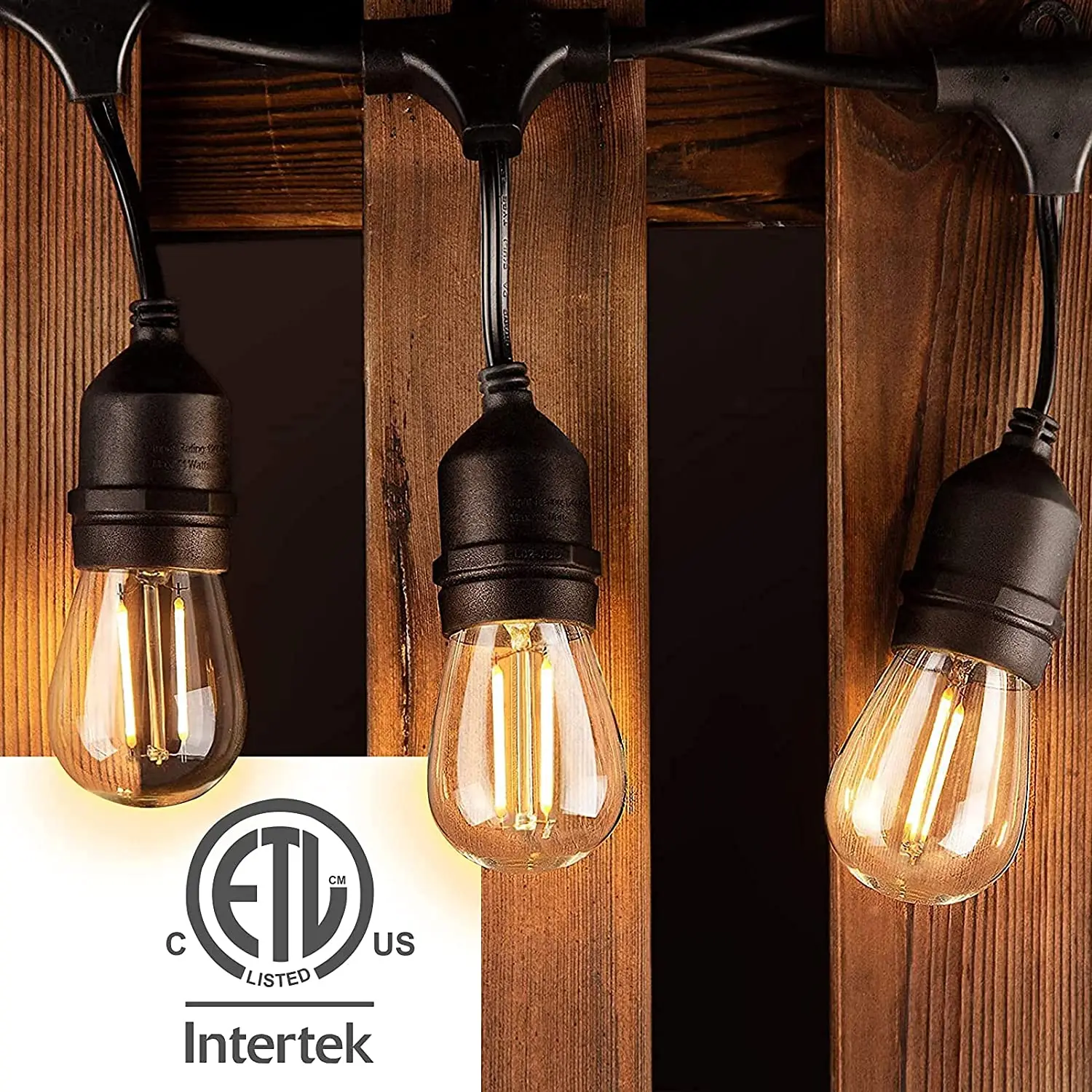 Edison Bulb Smart Ip65 Decorative Patio Crystal Garden Porch Christmas Poles Waterproof S14 Outdoor Solar Led String Lights