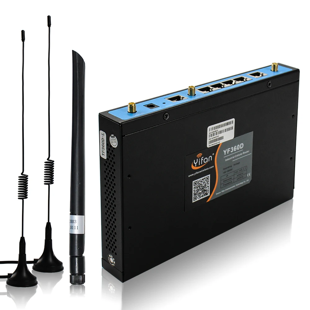 support VPN Load balance  YF360D-LL active/active 4G dual sim dual module LTE router for Kiosk/ Vehicle