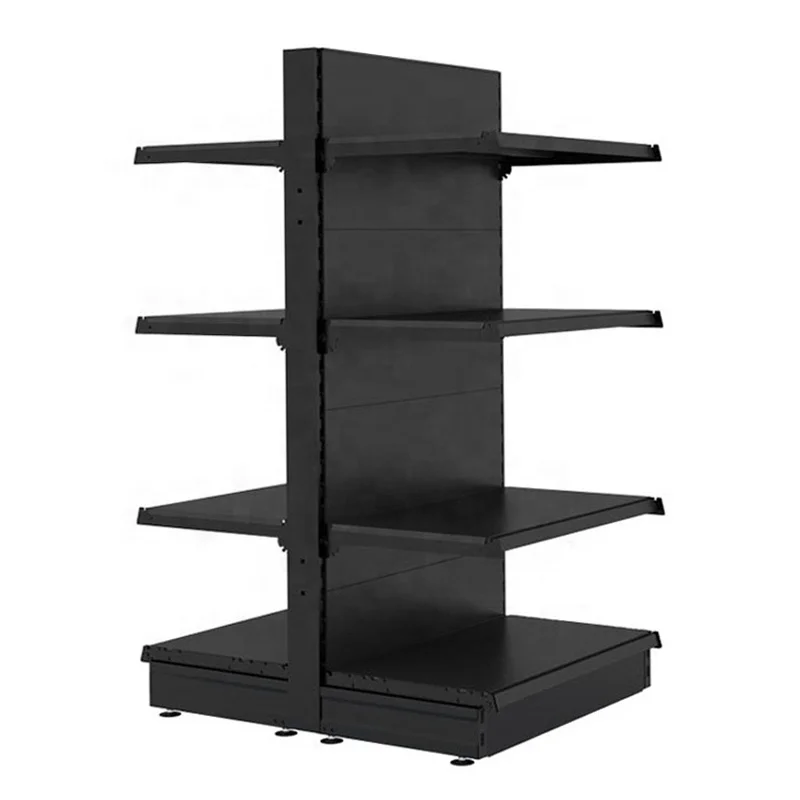 Black Supermarket Shelf Convenience Store Display Shelf