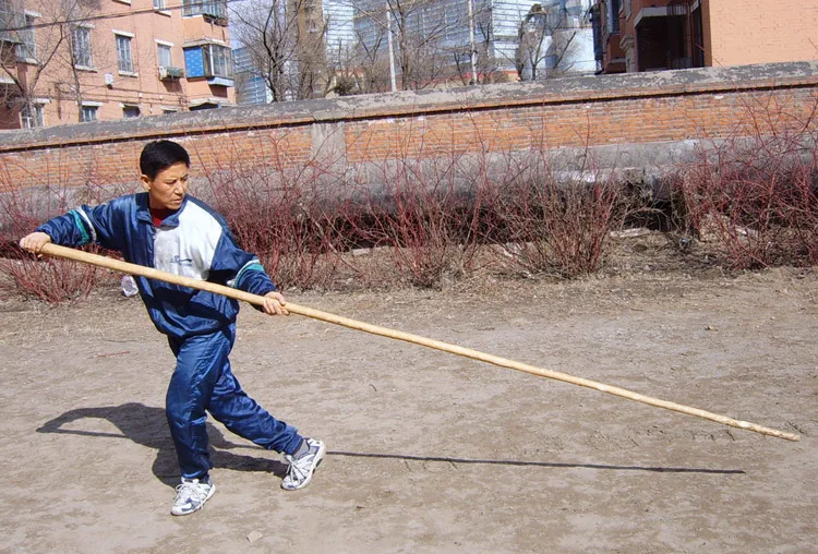 Wing Chun Long Poles Luk Dim Boon Kwan Wushu Dragon Poles-Waxwood