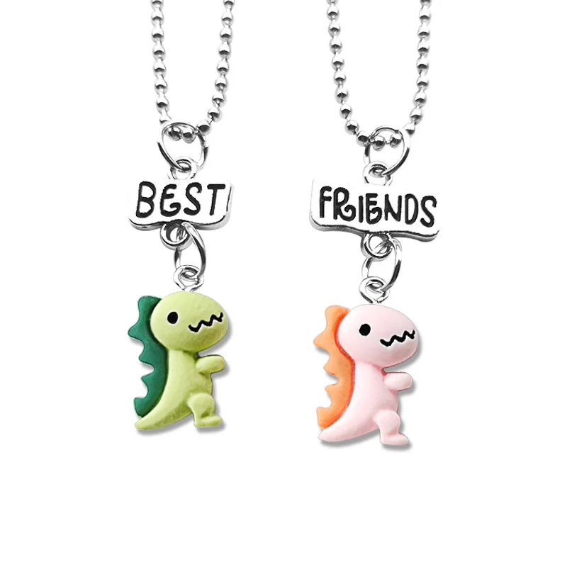 Guangchuang BFF Best Friend Necklace Ornament Resin Cartoon Doll Little Dinosaur Children Necklace N1177