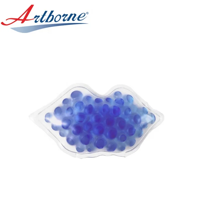 Reusable Microwave Gel Beads Hot Cold Pack Lip Shaped Ice Gel Mask for Skin Care Lip Cool Ice Pack Hot Cold Pad
