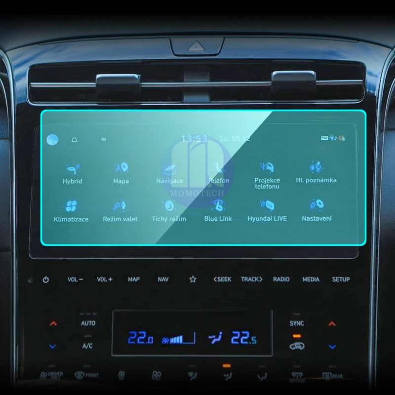 for Hyundai Tucson Santafe Elantra Sonata Kona Lafesta Palisade Screen Protector Car Navigation Touch Screen Tempered Glass