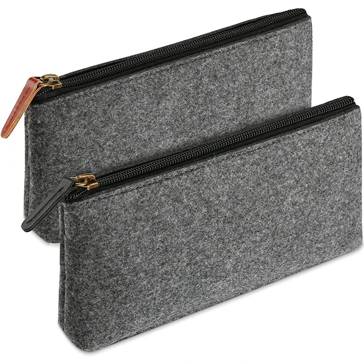 Large Capacity Felt Pencil Case Bag Organizer Pouch Box Holder Tin