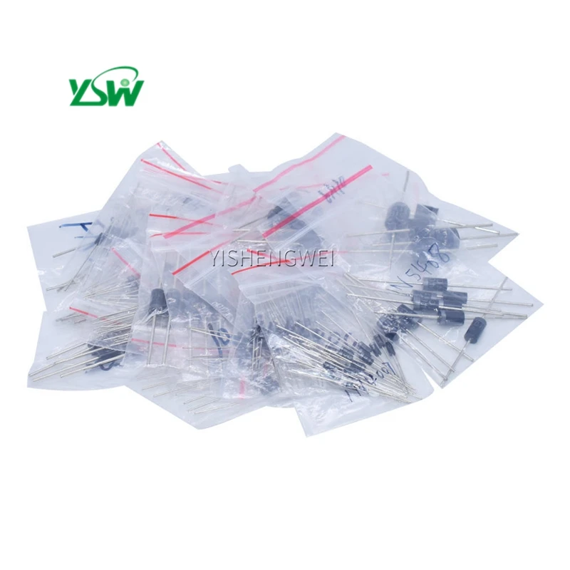 Rectifier diode pack 1N4007 5408 5822 1N4148 DB3 DIP commonly used 22 kinds, a total of 255