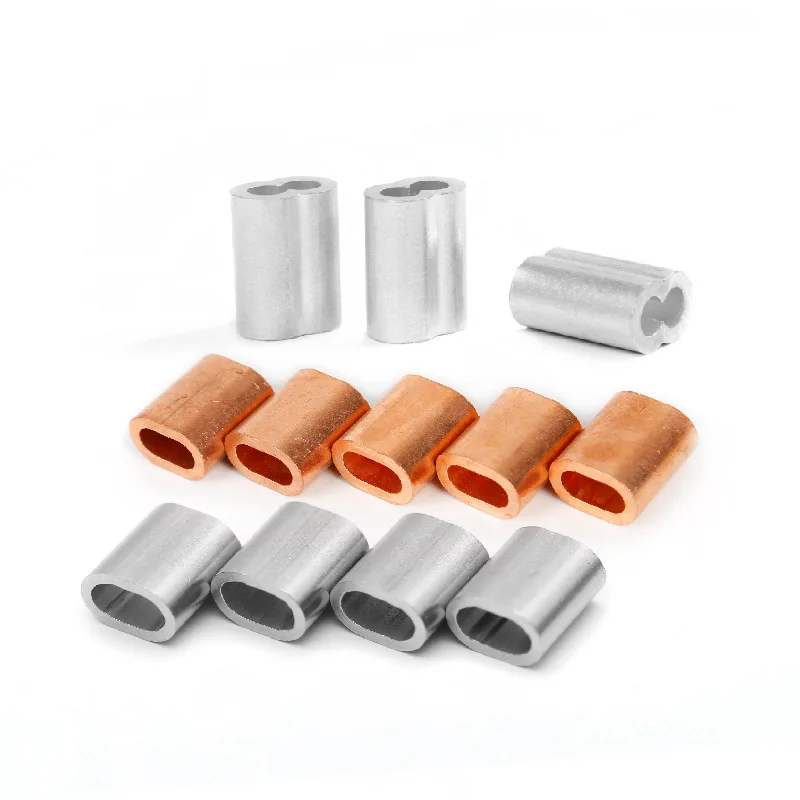 Заводская прямая продажа 0 5-16 мм нержавеющая сталь/медный Овальный/круглый рукав обжимной трос