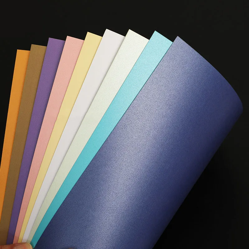 Factory Wholesale 250gsm A4 Size Color Cardboard Double Sided Pearl Paper