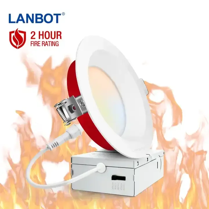 ETL Approved 2 Hours Fire Rated High Performance Long Life Span 12W 1080lm LED Recessed Downlight