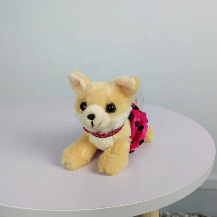 Birthday gifts mini soft kitten and puppy plush toy with handbag for girls