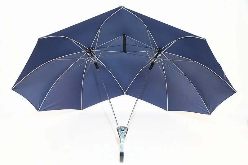 Adults Manual/Semi-Automatic Control Double Shaft Straight Umbrella 8K Mini Twin-Lover Couples Design Logo Plastic Metal Hanging