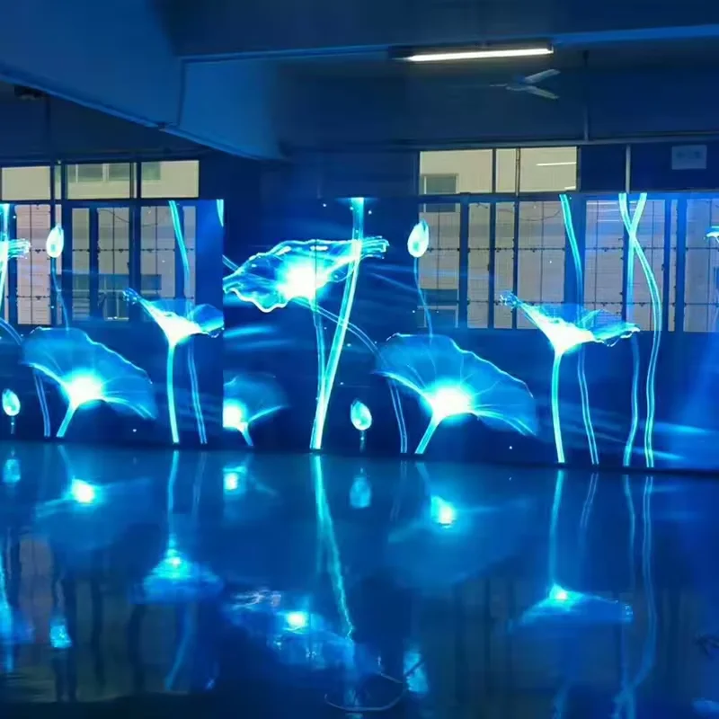 Кристально чистый 3D настенный светодиодный экран наружная реклама прозрачный СВЕТОДИОДНЫЙ для розничных магазинов