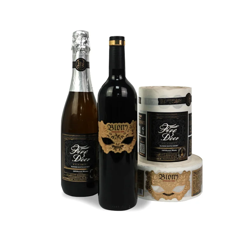 Self Adhesive Custom Design Logo Printing Private Sticker Label For Wine Bottle