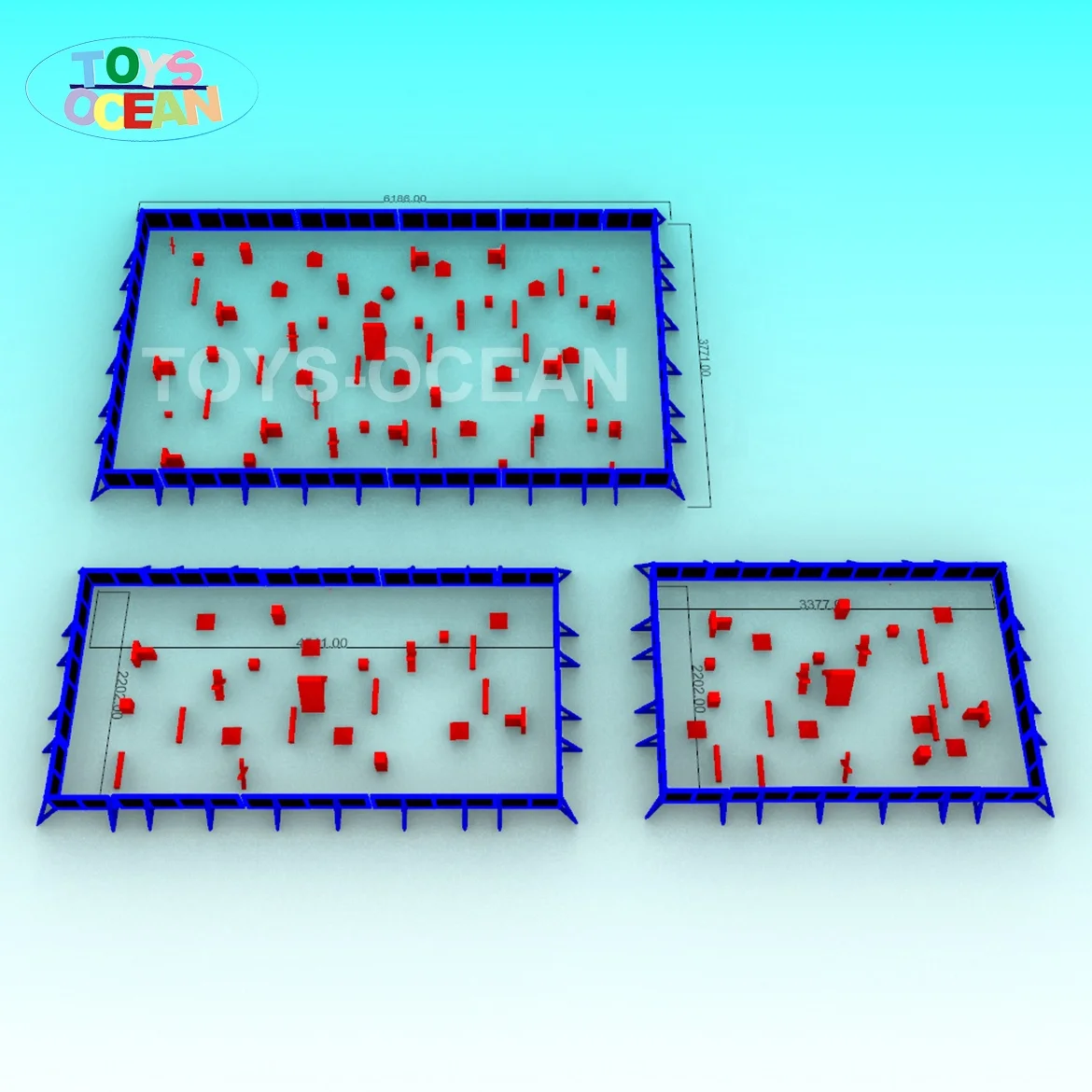 Newly designed outdoor game inflatable arena paintball bunker for sale