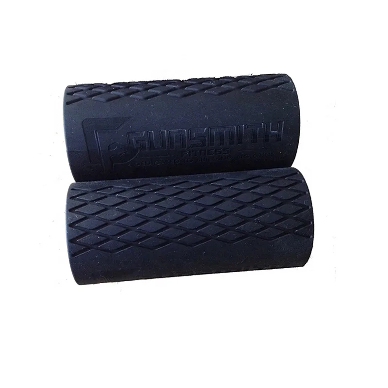 Factory Fitness Training weight lifting non-slip thick Silicone Barbell Grip Silicone Anti-slip Barbell Grips with Custom Logo