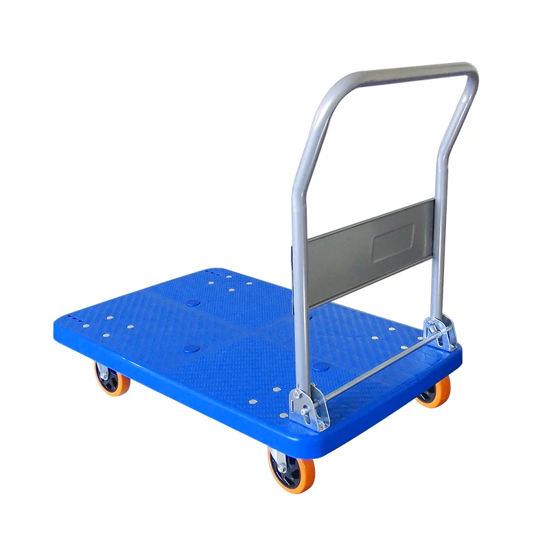 Folding platform car for the warehouse factory direct transport truck light plastic trolley