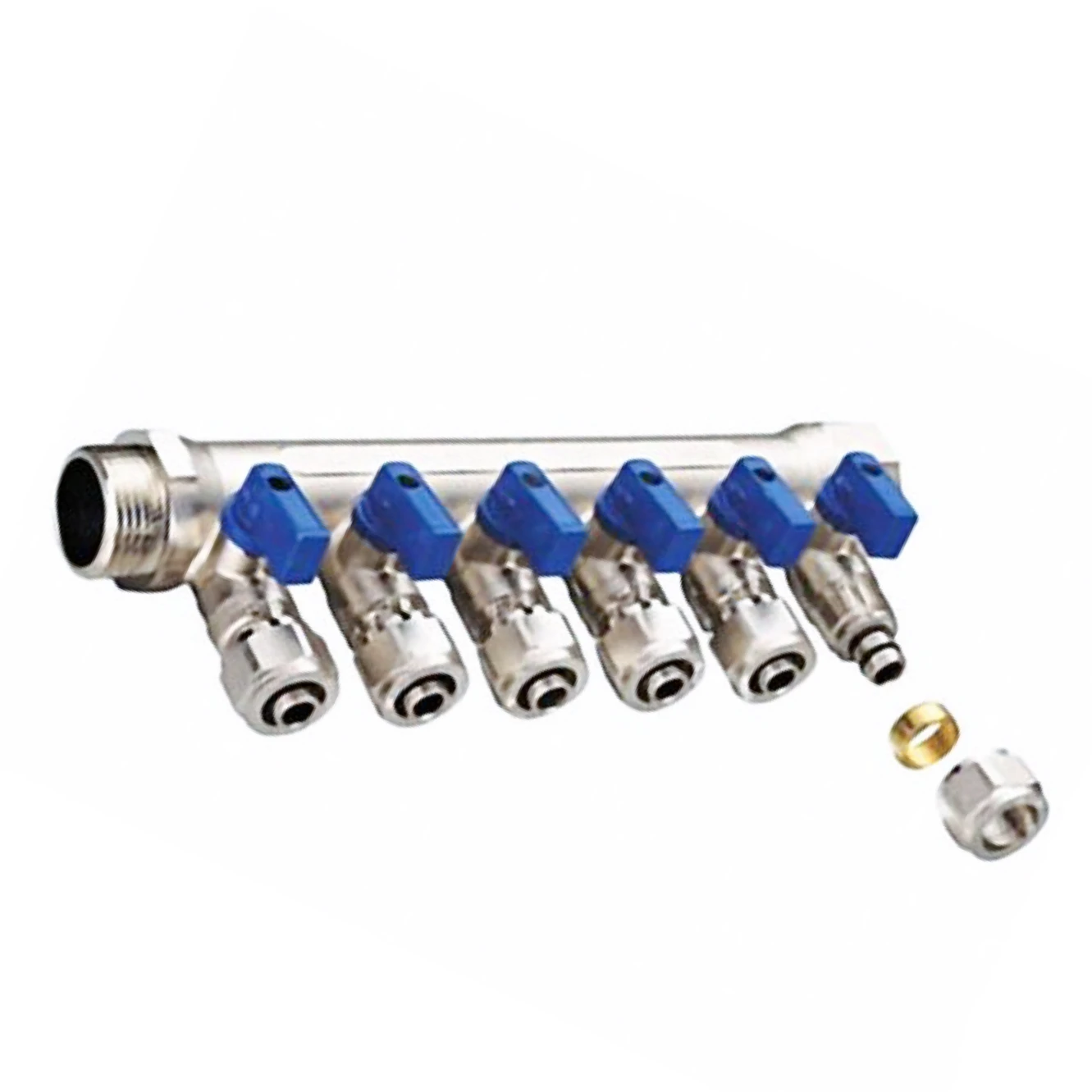Customized OEM ODM high quality water seperated brass fittings 2-6ways manifold for pex fitting heating