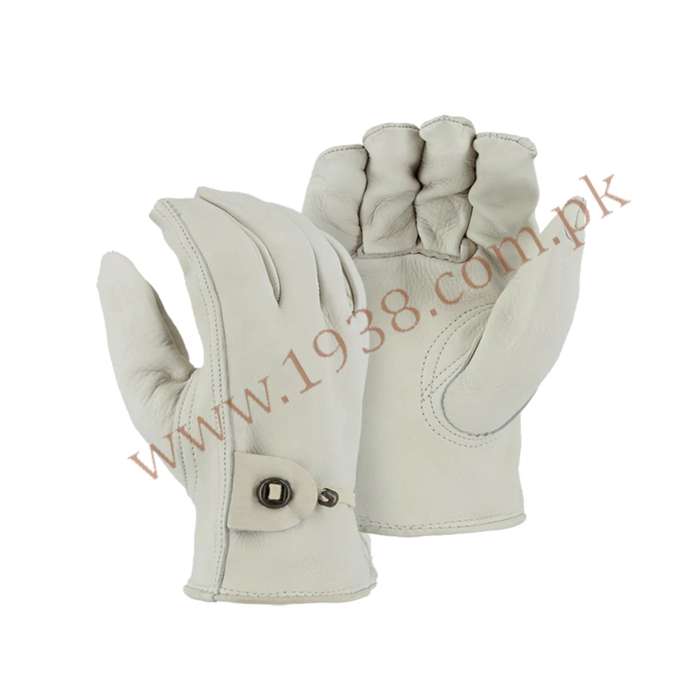 2022 Best Selling Driving Gloves Winter Lined Deerskin Drivers Glove With Reversed Back and Leather Strap