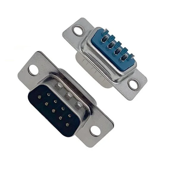 Lycn D-SUB Connector Solder Cup type DB with Punch Pin Male Female Dual Row Gold Plated D-sub connector db9 15 25 37 40 50pin