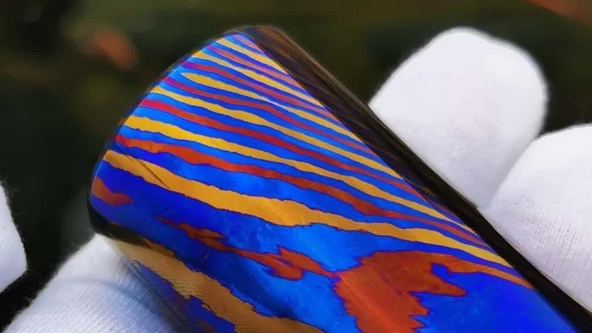 Baoji Custom dia 19.05mm length 304.8mm Mokuti Timascus Round bar Rod damascus  price per kg