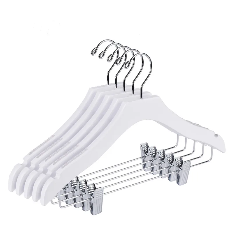 New Style Wooden Custom Baby Clothes Hangers with Clips